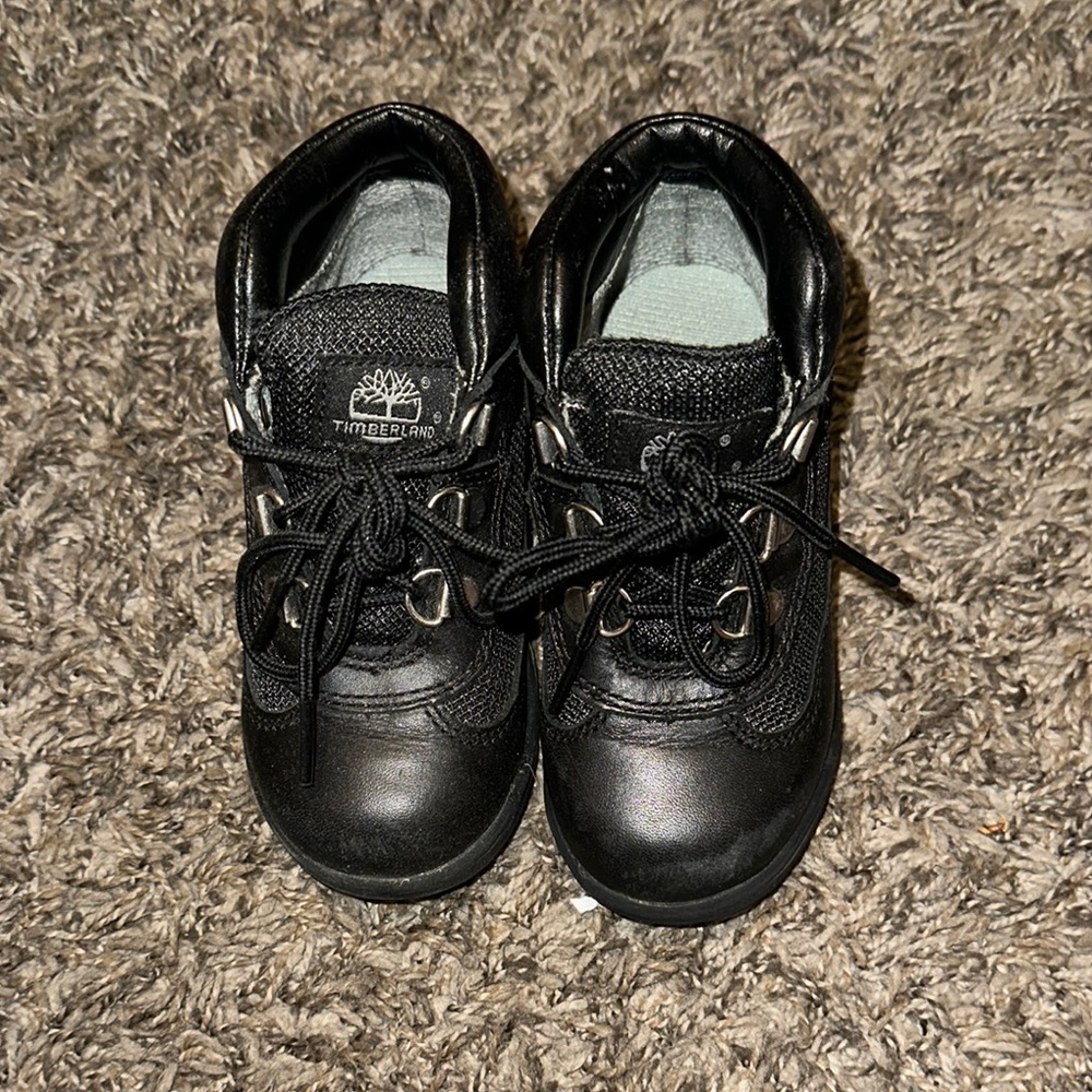 Timberland Black Leather Boots Classic Lace-Up Design